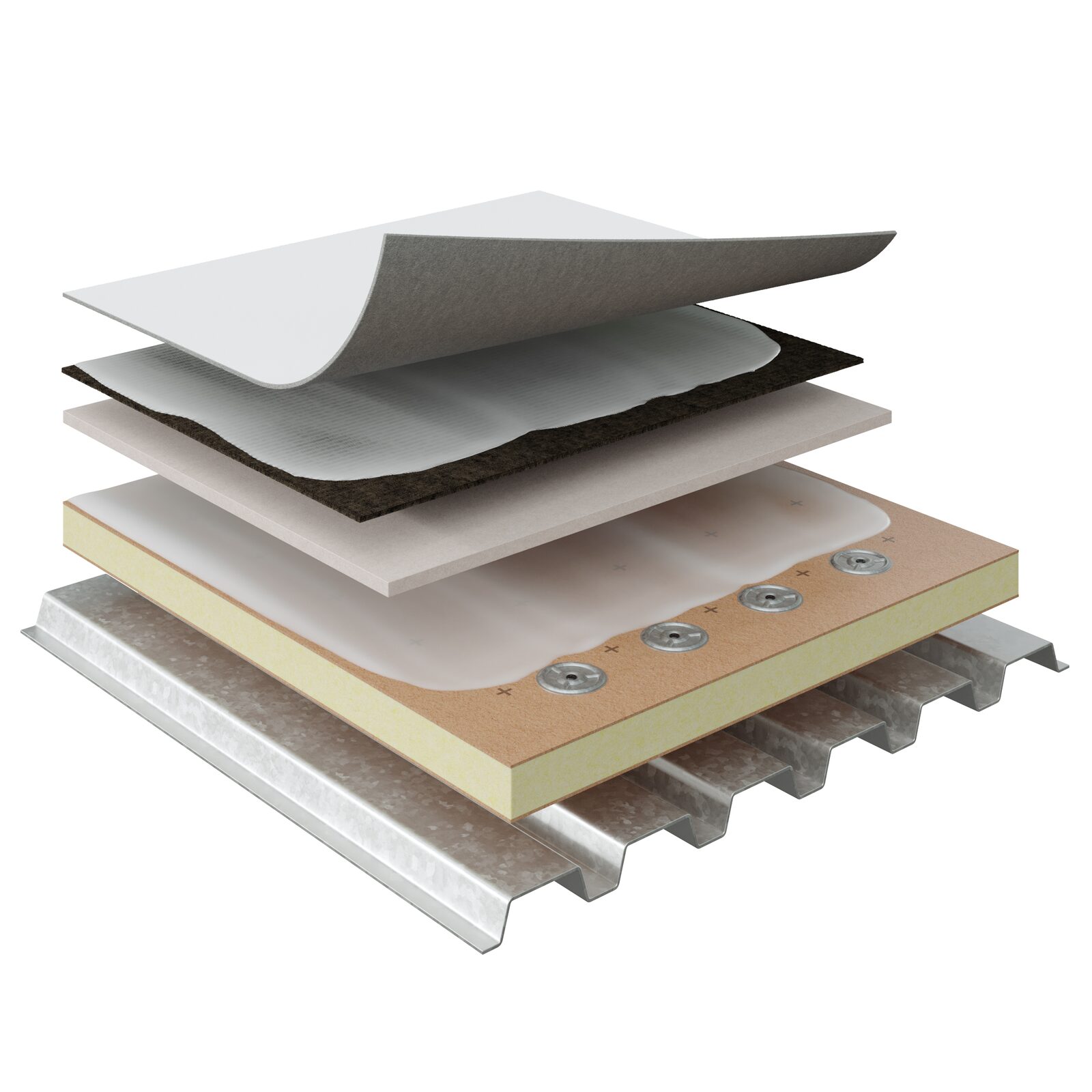3D rendering of GAF GAF Roof Assembly, Layered View — Product Detail