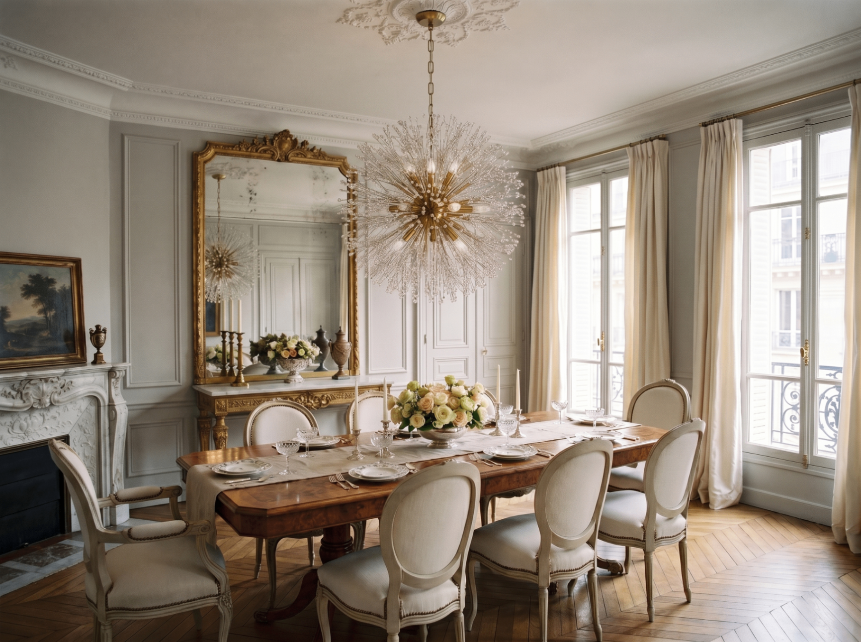 3D rendering of Arhaus Dandelion Round Chandelier — Dining