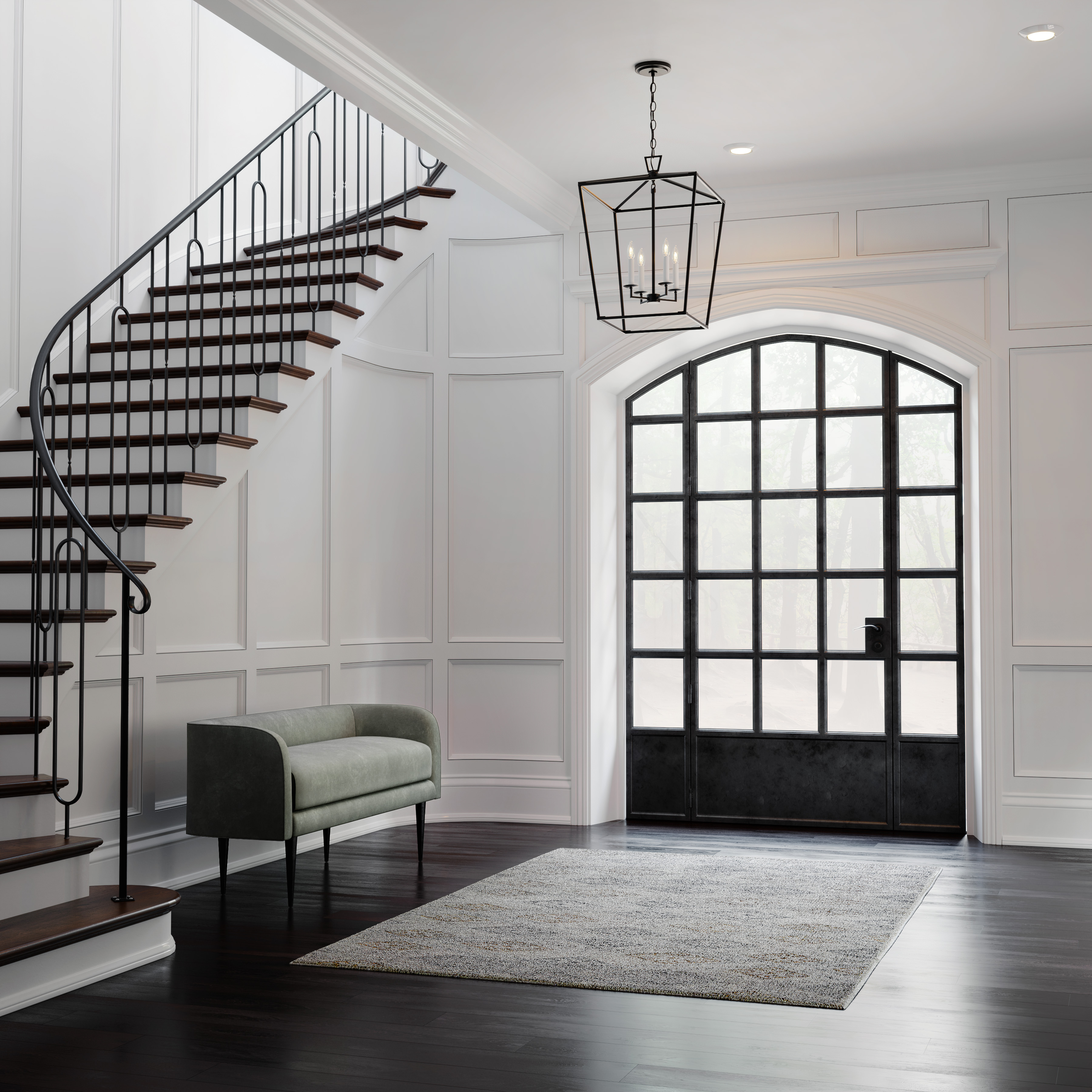 3D rendering of Visual Comfort Entryway Chandelier — Entry