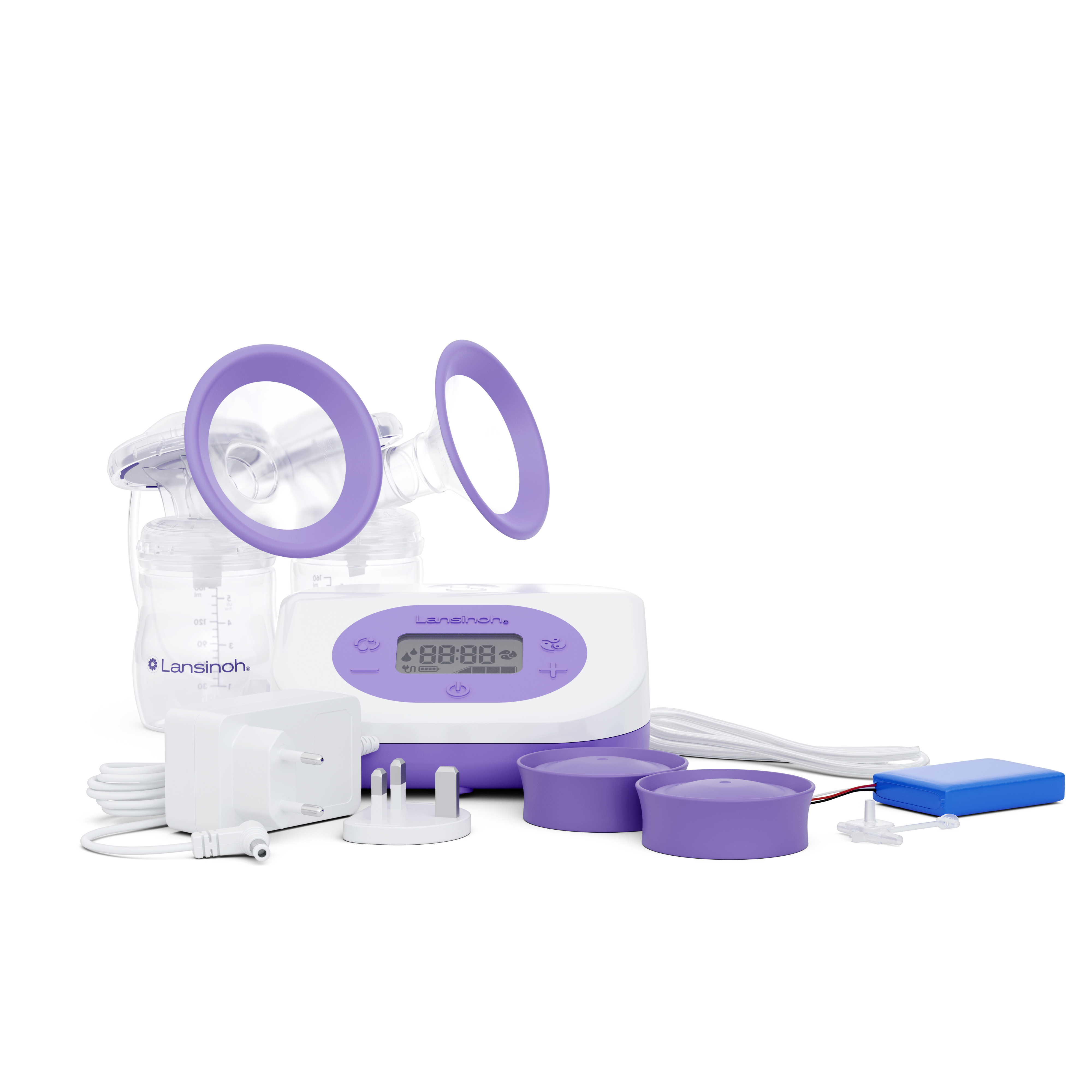 3D rendering of Lansinoh Smart Pump Group — Product Group