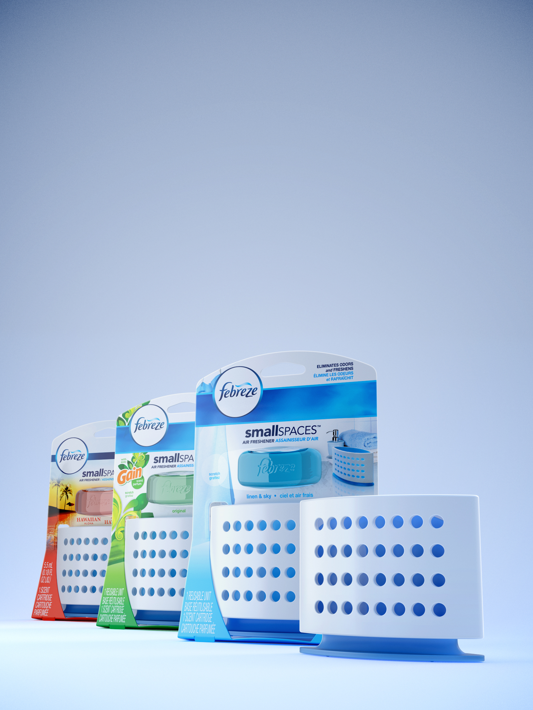3D rendering of P&G Secret Group Shot — Product Group