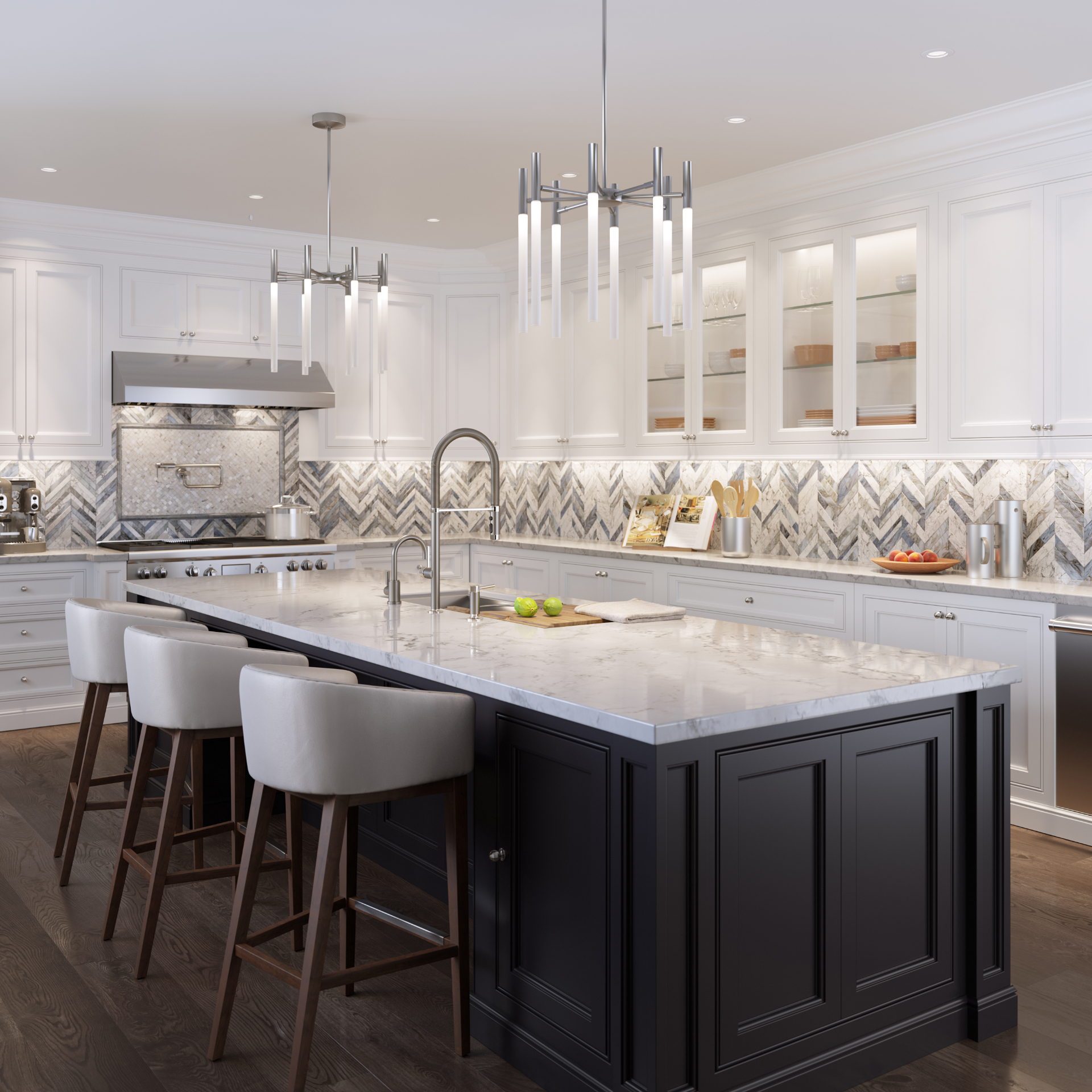 3D rendering of Kohler Juxtapose Kitchen, Full Scene — Kitchen
