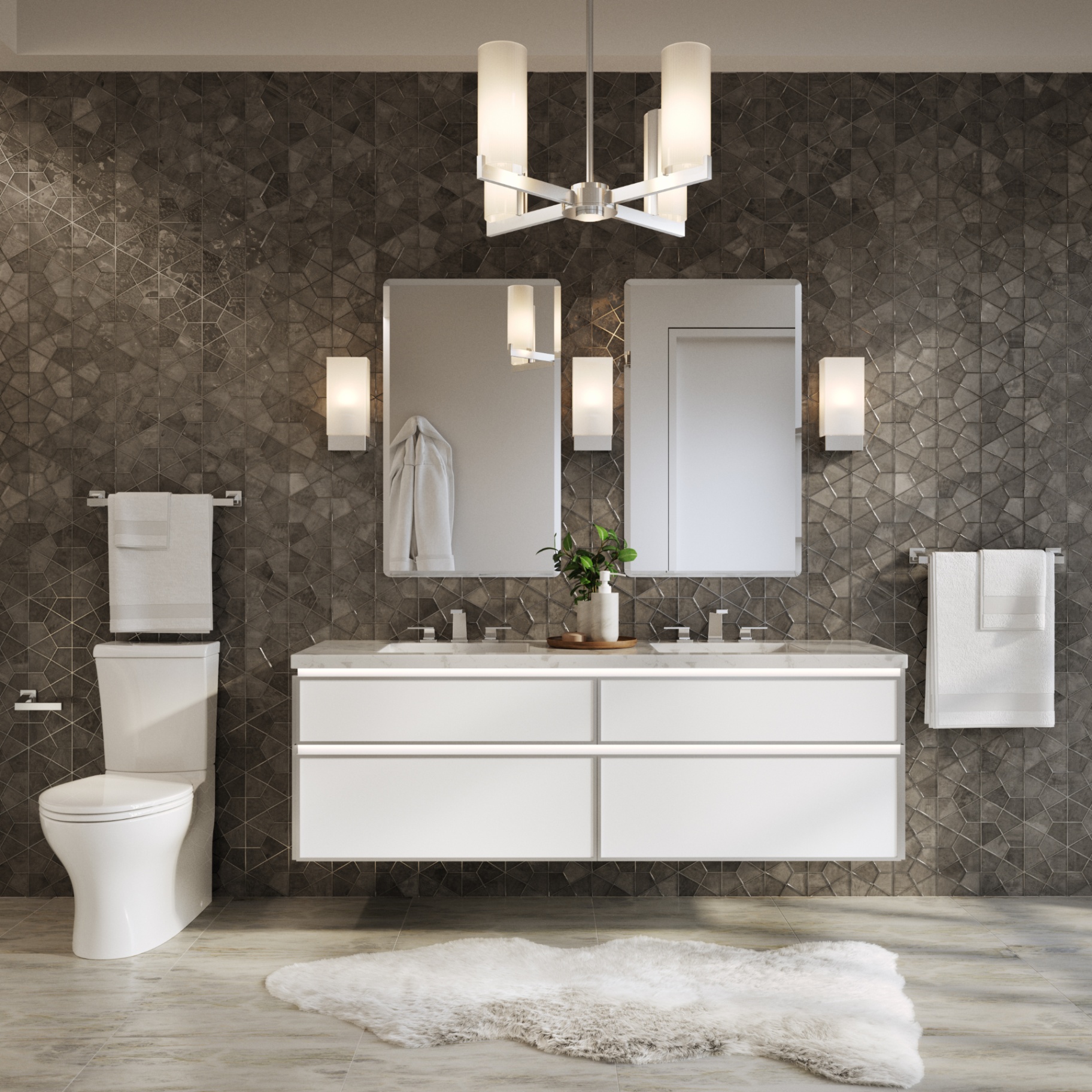3D rendering of Kohler Kallista Klyne, Full Bath — Bathroom