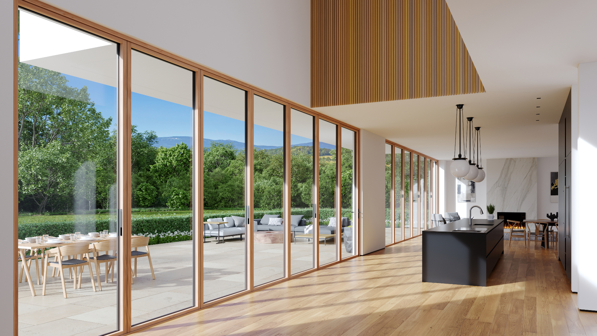 3D rendering of Jeld-Wen LaCantina Folding Door, Closed — Architecture