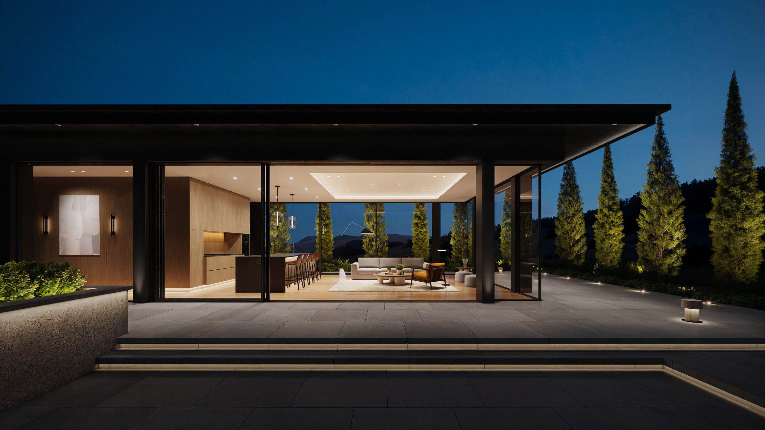 3D rendering of Visual Comfort Modern House Lighting Render — Architecture
