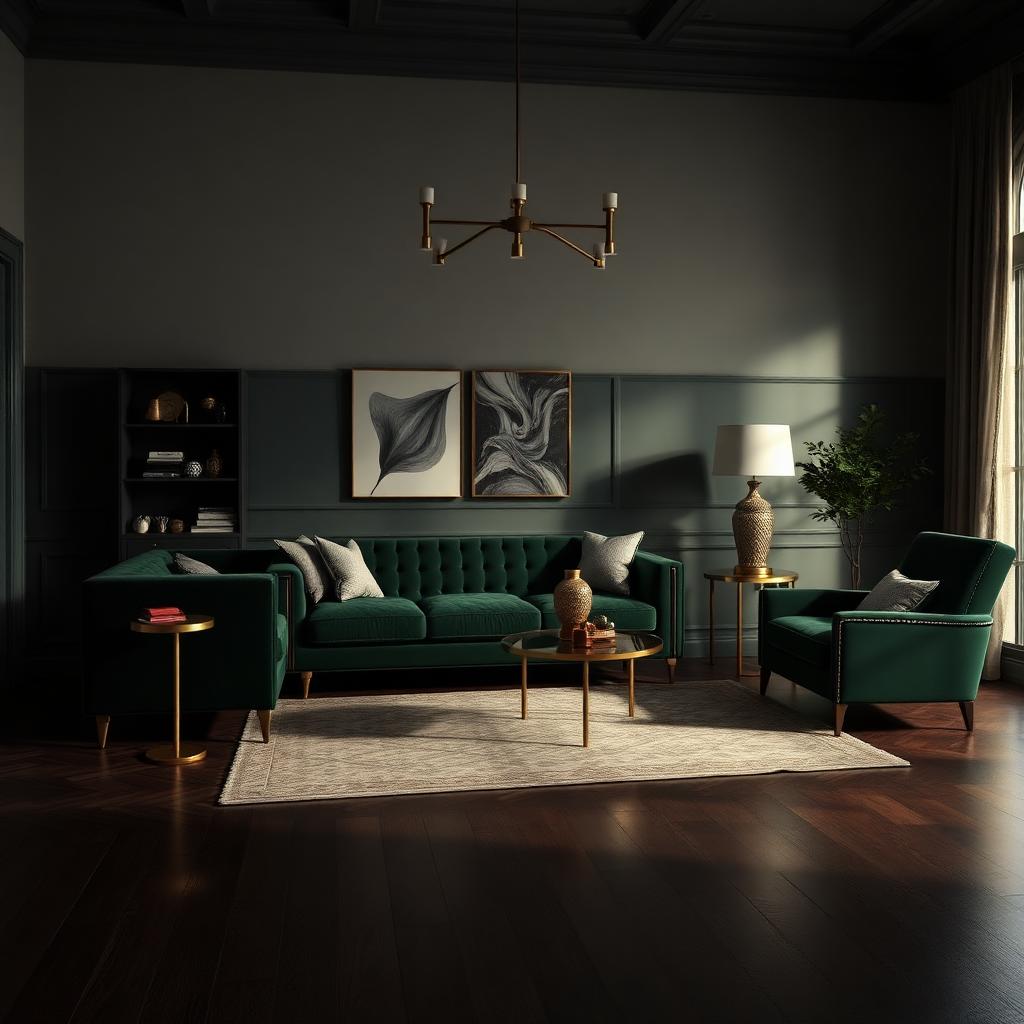 3D rendering of GAF Velvet Hours — Living Room