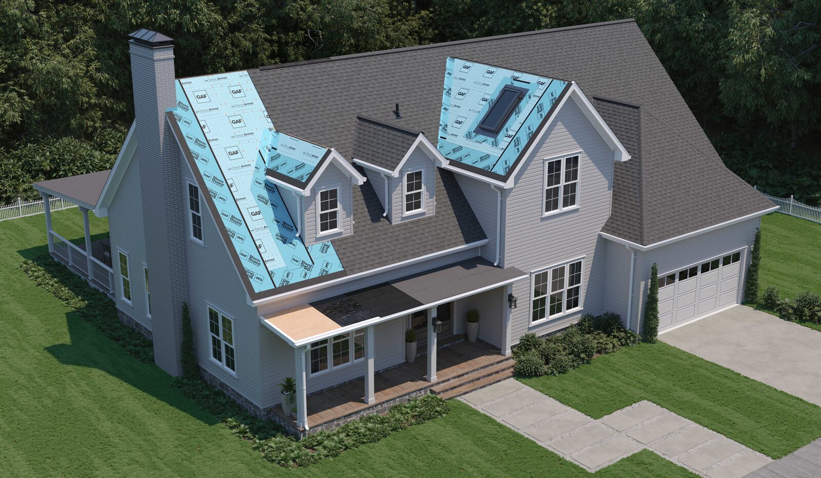 3D rendering of GAF GAF Roof System, Peel-Away Overview — Product Detail