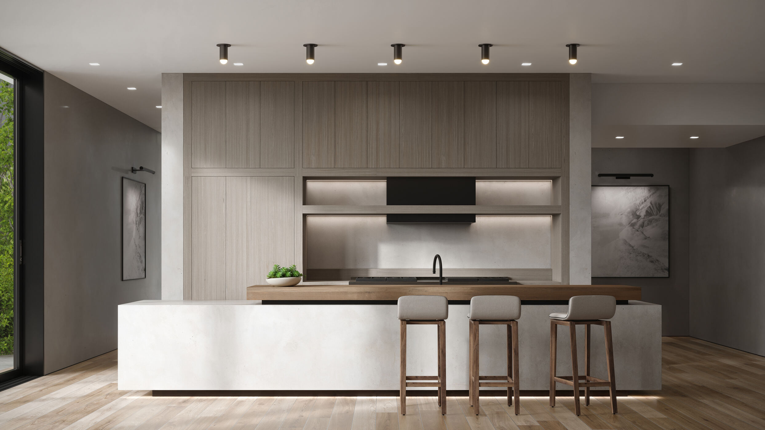 3D rendering of Visual Comfort VC Modern Kitchen — Kitchen